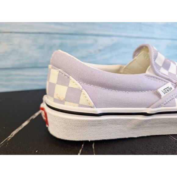 Vans Slip-On Checkerboard Lavender Canvas Shoes-Size 6 - Picture 12 of 16